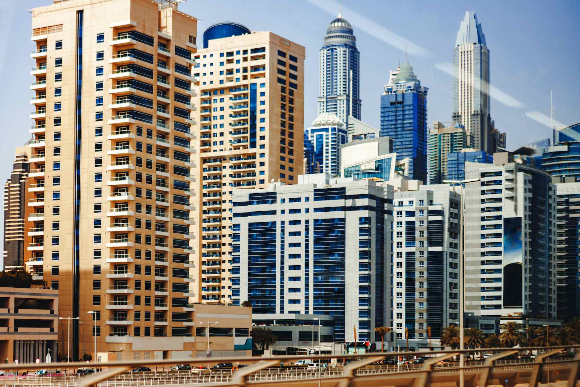 Residential and commercial buildings in Dubai, showing the urban environment for professionals and freelancers relocating under UAE residence visas.