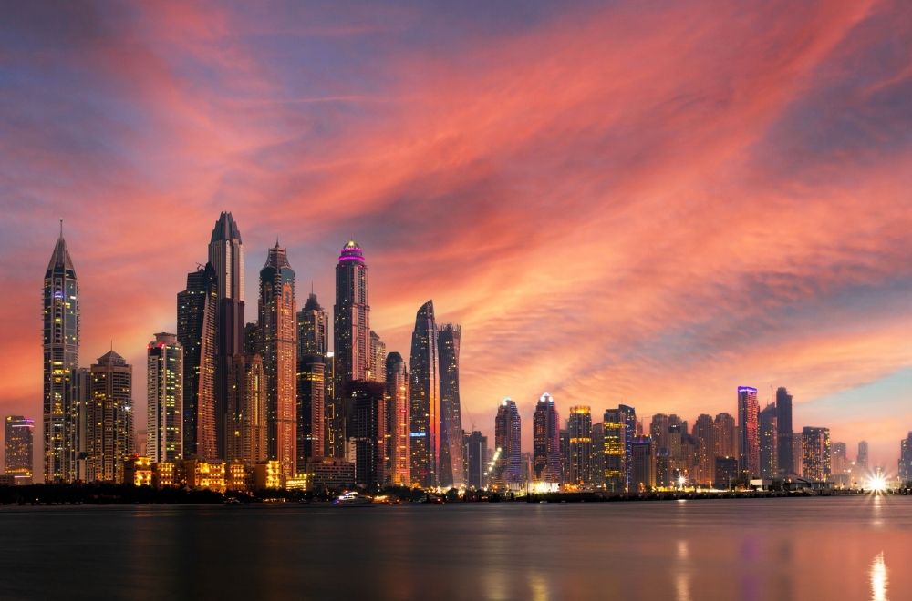 UAE Buildings Water Front Cityscape