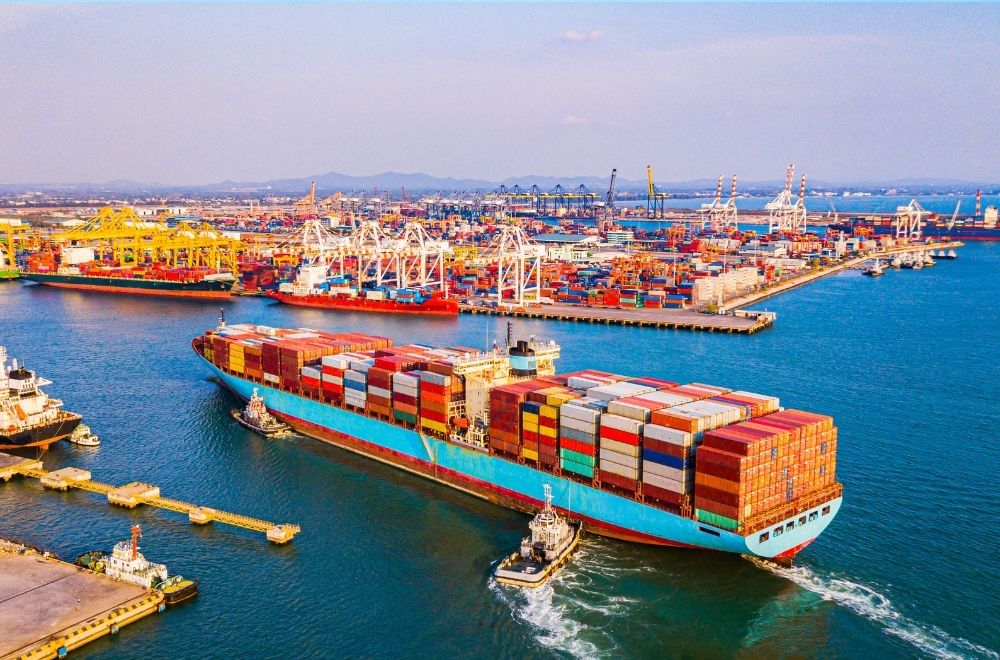 Aerial View Of Maritime Ship