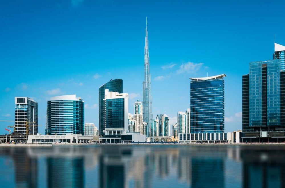 Buildings And River In Dubai
