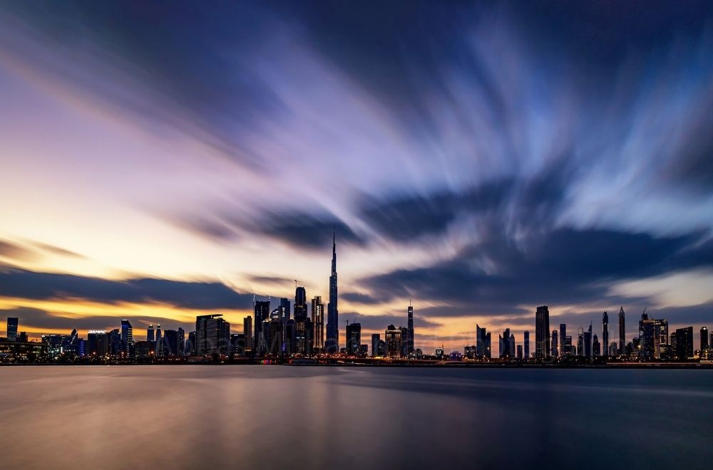 UAE Cityscape Nighttime