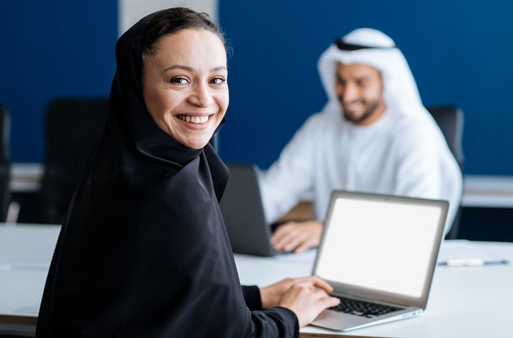 Woman Working At Desk