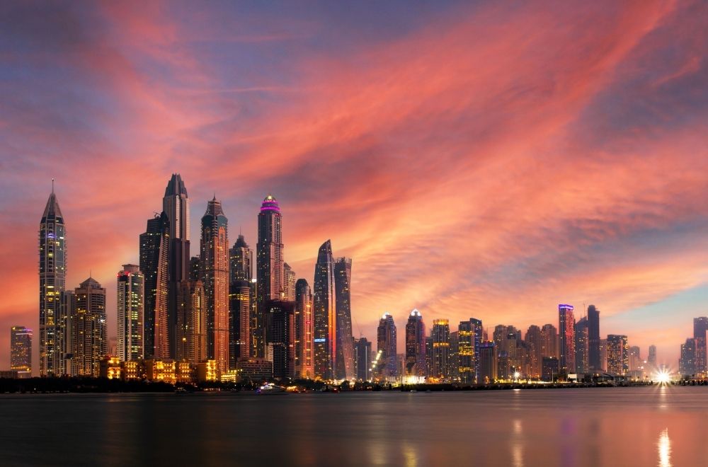 Evening Light On UAE Buildings
