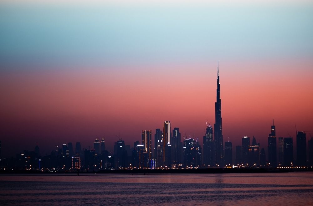 Dubai Skyline And River