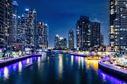 Dubai Cityscape At Night