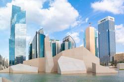 Buildings In UAE And Sculpture