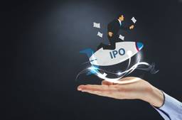 Businessman On IPO Rocket