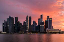 Sunset Over UAE Dubai City Centre