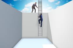 Man Helping Up Ladder