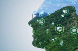 Businessman Head With Green Business Art