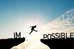 Man Jumping Over Cliffs