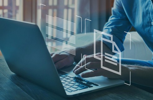 Laptop And Documents For Licence Submission