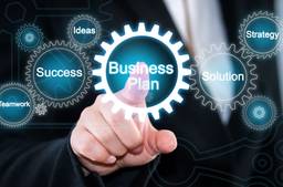 Businessman And Business Plan Diagram