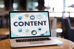 Laptop With "Content" On The Screen