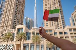 UAE Flag And Buildings