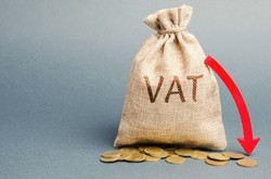 Bag Of Money Labelled &quot;VAT&quot;