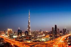 Night Aerial View Of UAE