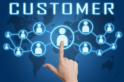 Stick Figures And Word Reading &quot;Customer&quot;