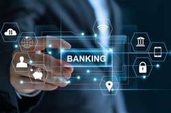 Banking Sign And Businessman