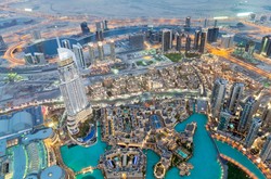 Aerial Shot Of The Company/Business Hub Of Dubai