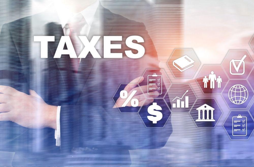 Businessman And Tax Diagram